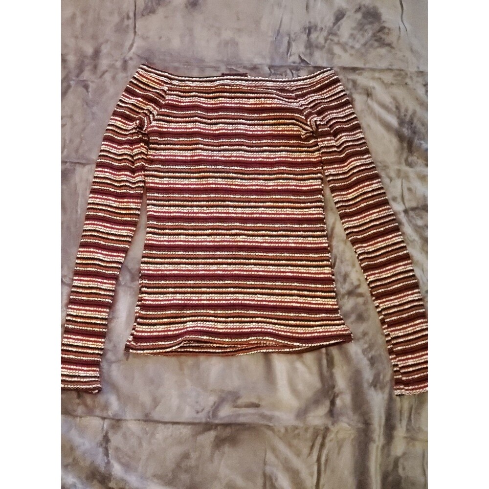Project Social T Women's Lomg Sleeve Henley Striped XSmall Made In The USA - Picture 3 of 8